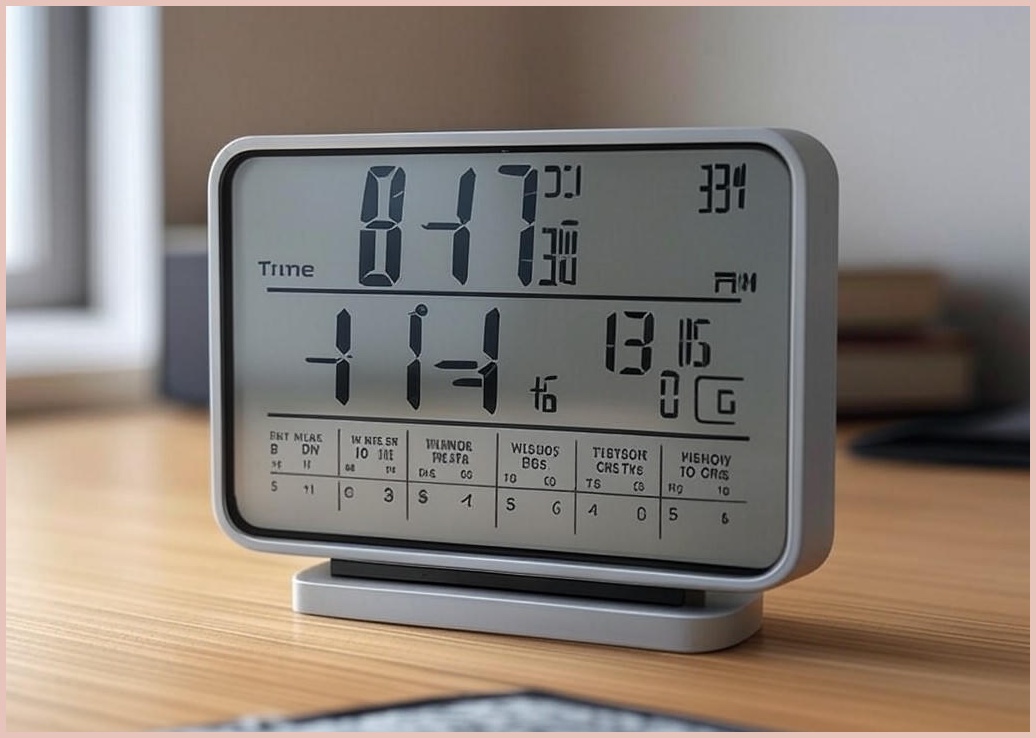 프리미엄 디지털 온습도계, 온도 습도 시계 달력 겸용 - 이미지 1